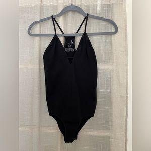 Free People seamless black bodysuit